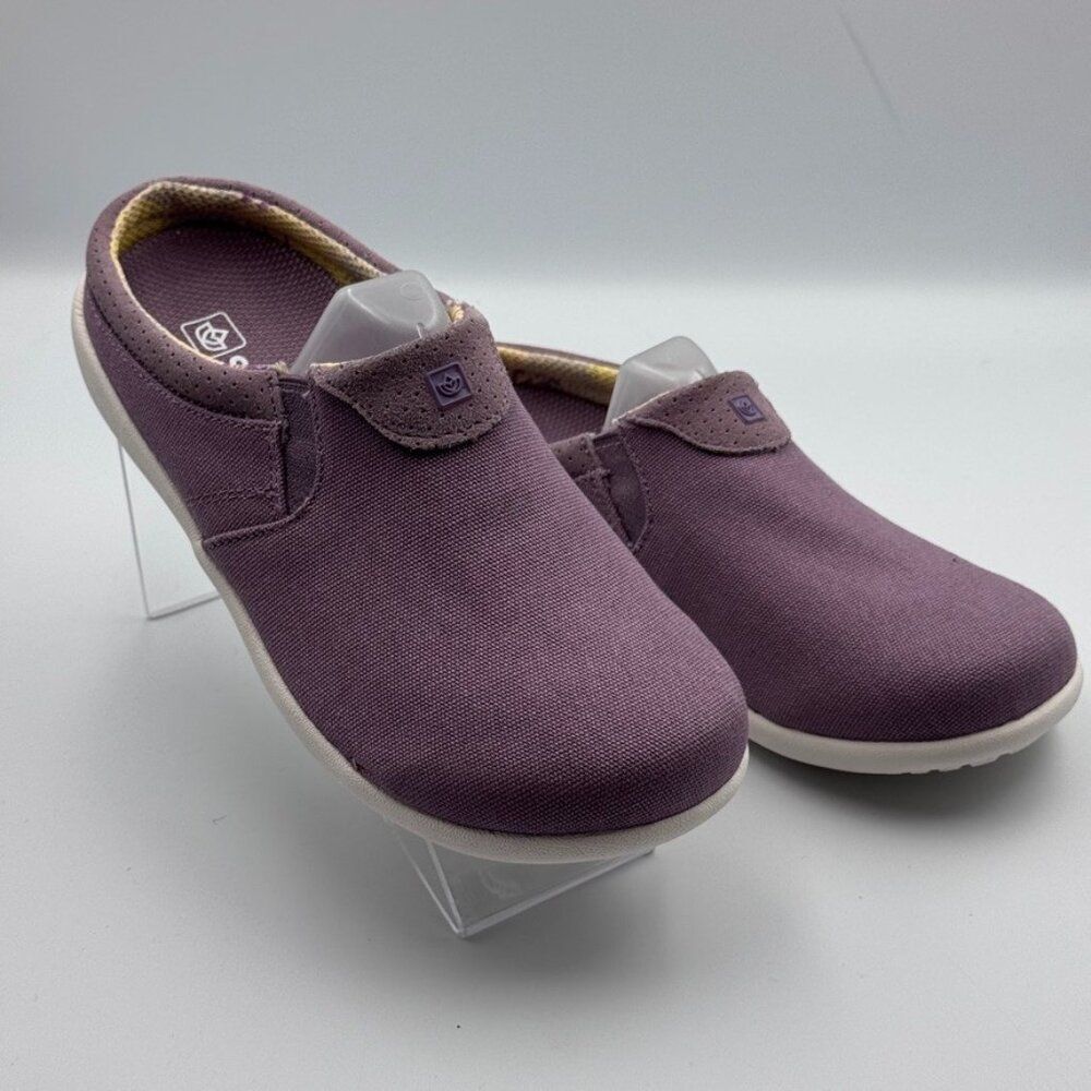 Spenco Slides Women 7 Purple Closed Toe - Orthotic Arch Support